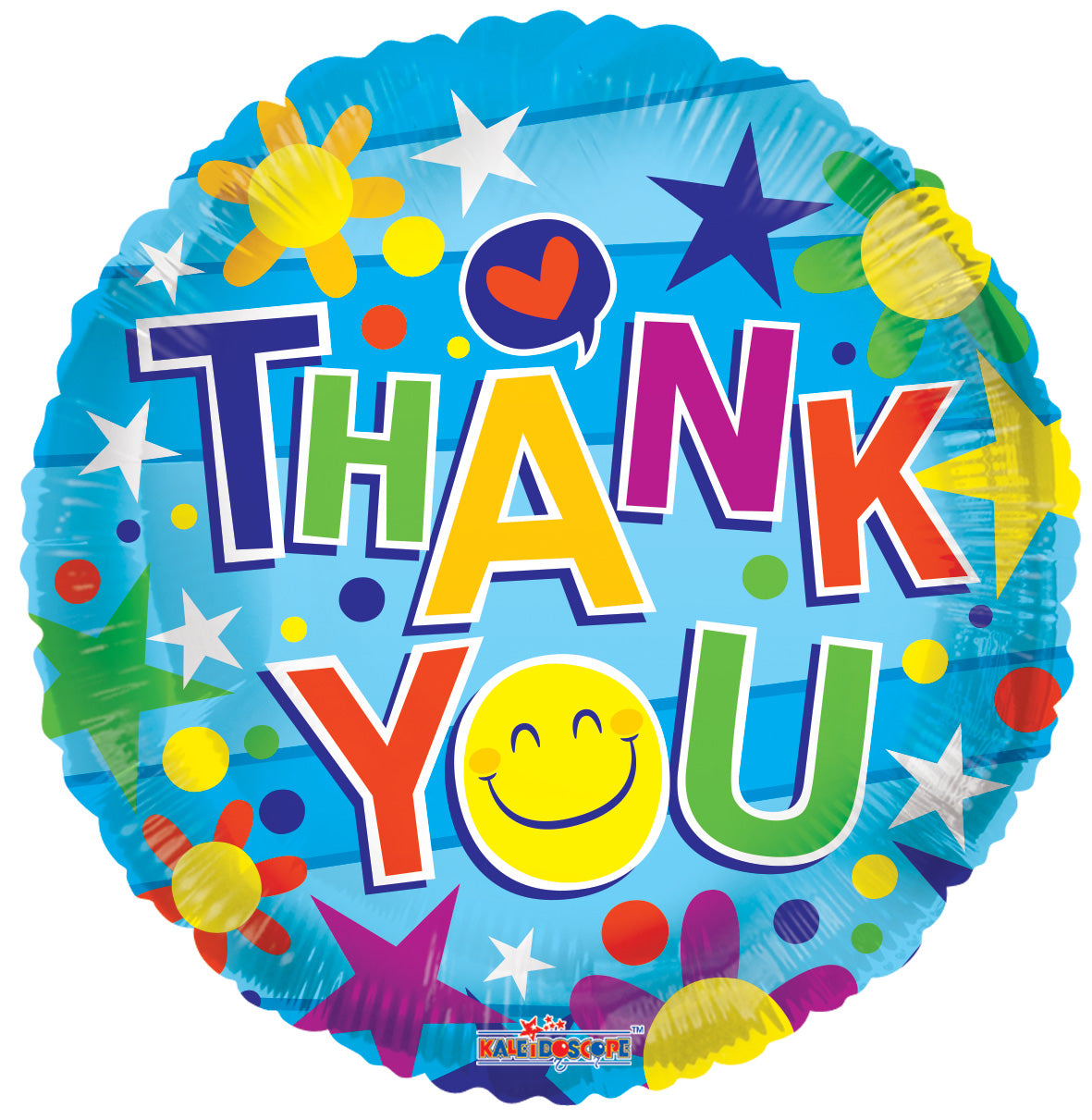 Kaleidoscope - Thank You Rond Folieballon - 18 inch / 46 cm