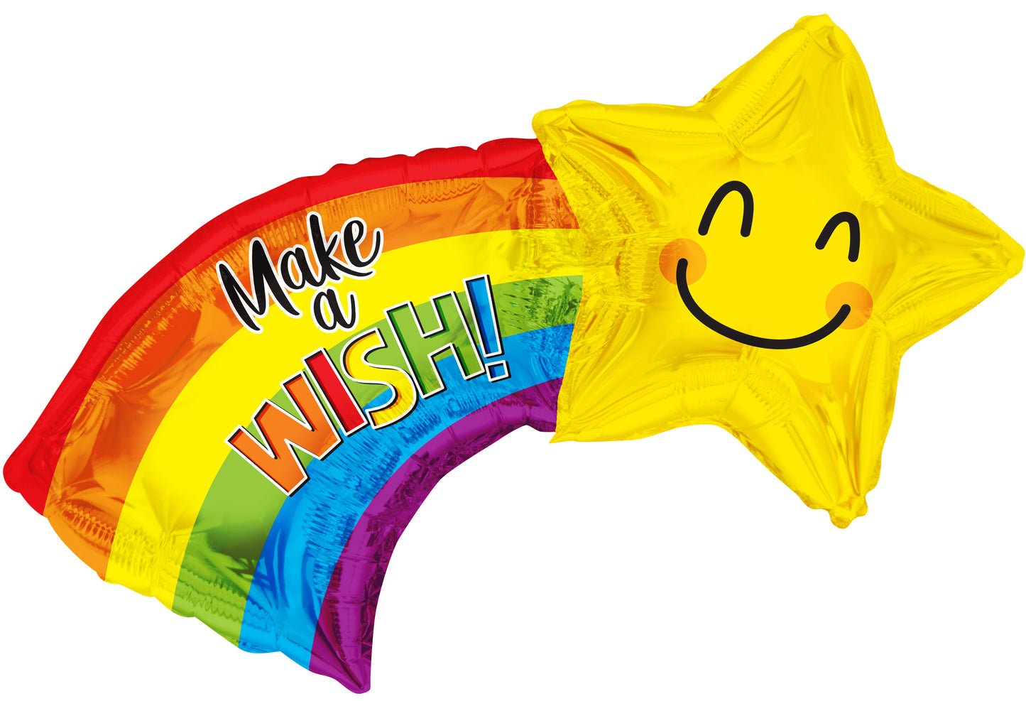 Kaleidoscope - Make a Wish Ster Folieballon - 28 inch / 71 cm