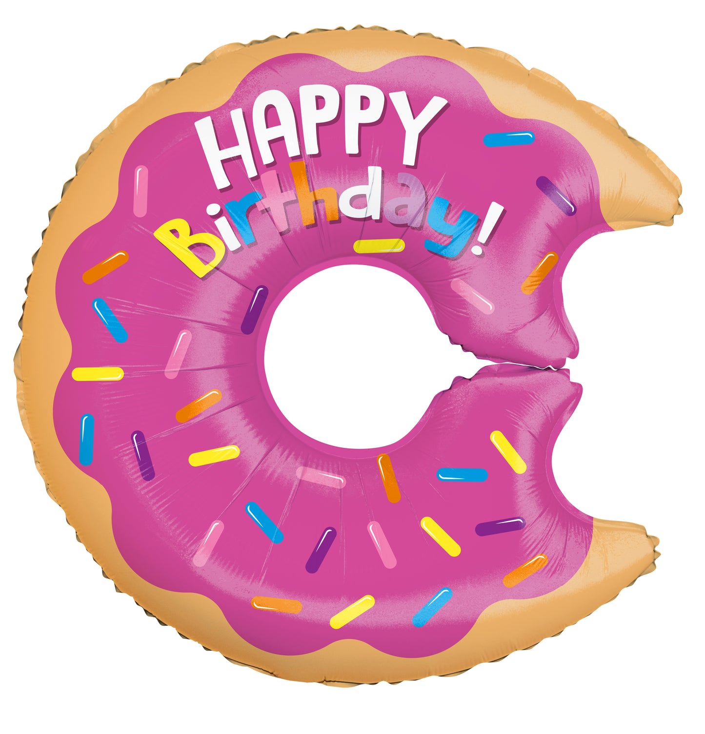 Kaleidoscope - Happy Birthday Donut Folieballon - 28 inch / 71 cm
