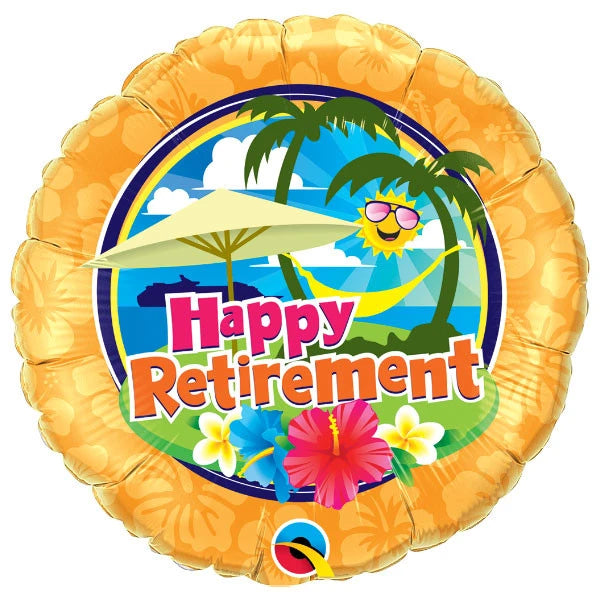 Qualatex - Happy Retirement Rond Folieballon - 18 inch / 46 cm