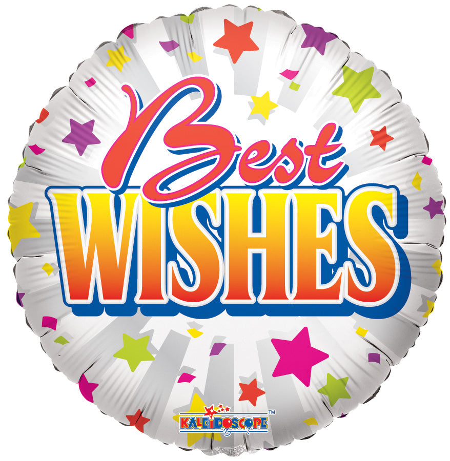 Kaleidoscope - Best Wishes Folieballon - 18 inch / 46 cm