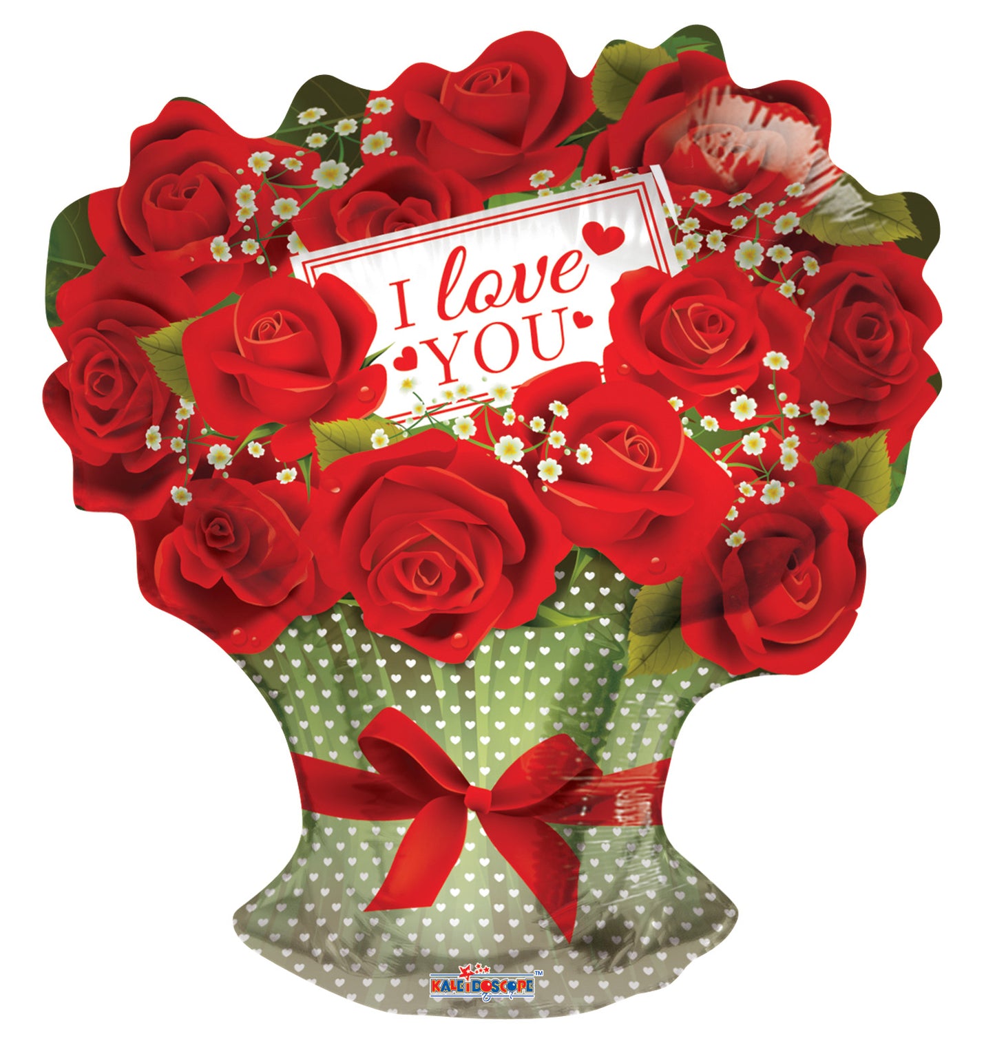 Kaleidoscope - Ballon I Love You Boeket - 18 inch / 46 cm