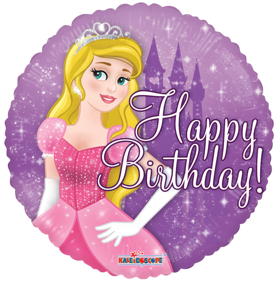 Kaleidoscope - Happy Birthday Princess Folieballon - 18 inch / 46 cm