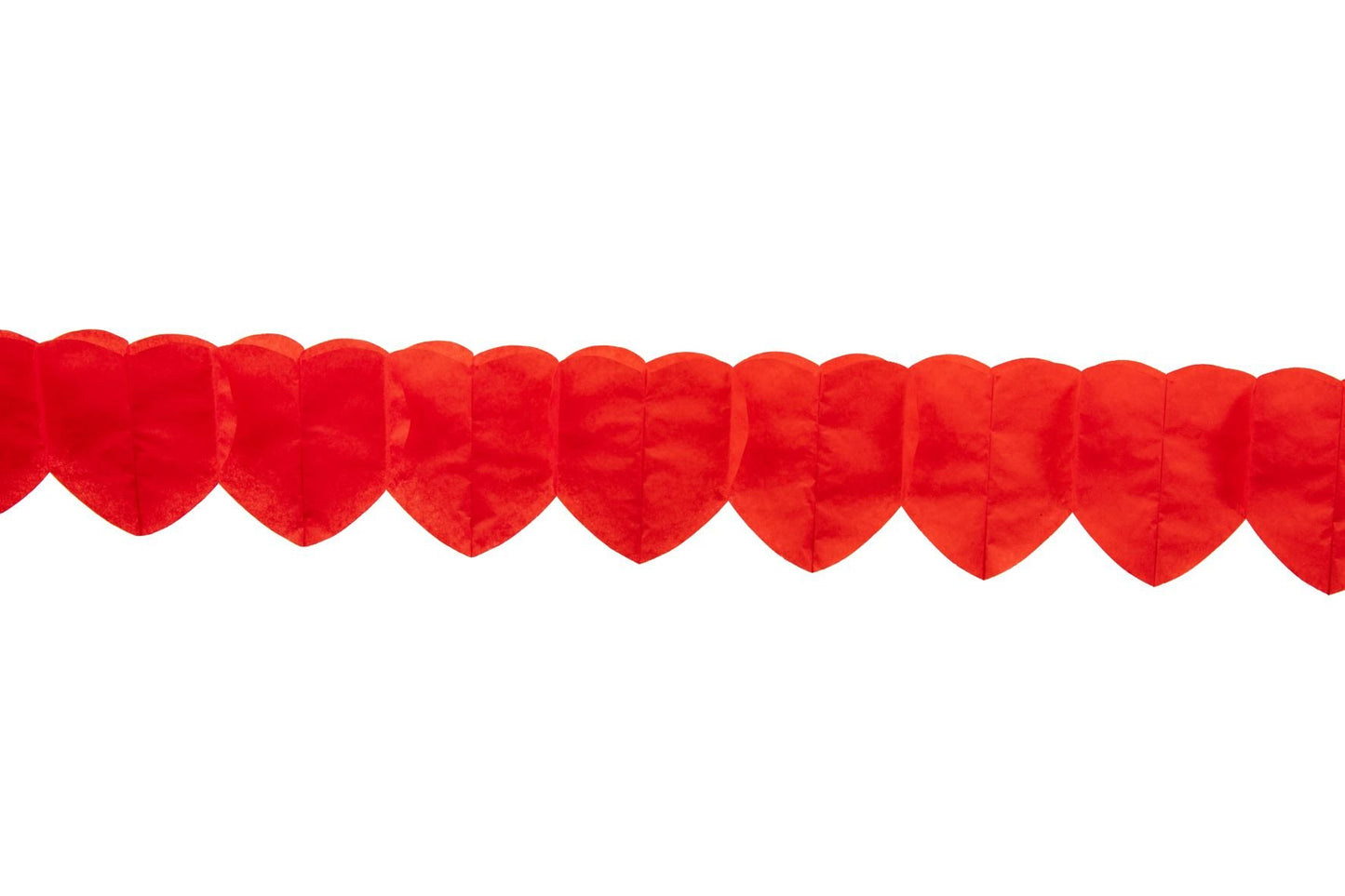 Globos Europe - 2x papieren hartjes slinger - 2x 2,5 m