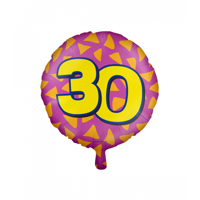 PD Party - Cijfer 30 Ballon - 18 inch / 46 cm