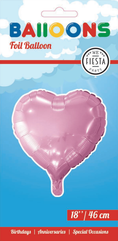 Globos Europe - Foil Balloon Heart Light Pink - 18 inch / 46 cm