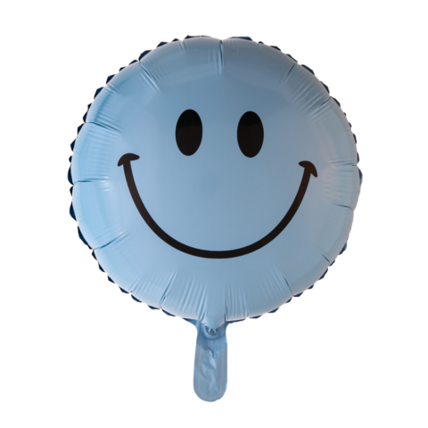 Globos Nordic - Smiley Smile Blue Folieballon - 18 inch / 46 cm