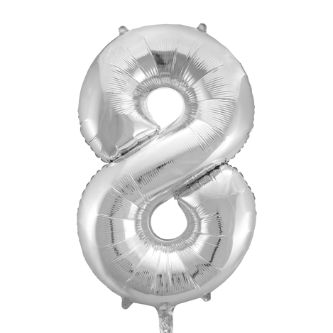 Globos Europe - Cijfer Ballon 8 - 34 inch / 86 cm