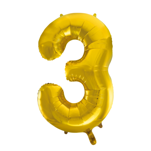 Globos Europe - Cijfer Ballon 3 - 16 inch / 41 cm