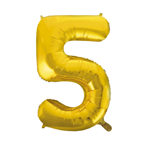 Globos Europe - Cijfer Ballon 5 - 16 inch / 41 cm