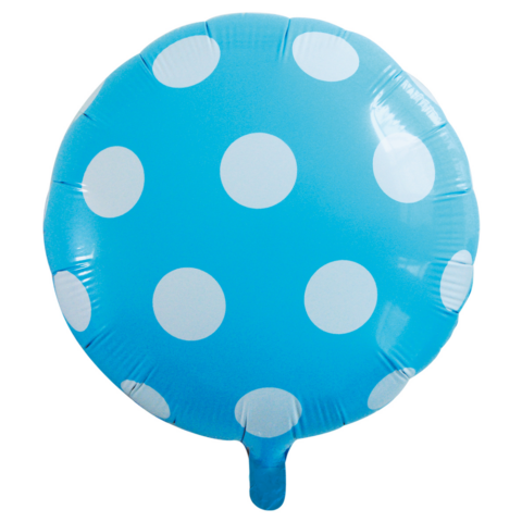 Globos Nordic - Blauwe Stippen Folieballon - 18 inch / 46 cm