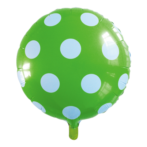 Globos Nordic - Groene Stippen Folieballon - 18 inch / 46 cm