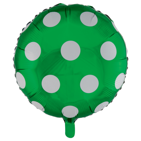 Globos Nordic - Donker Groene Stippen Folieballon - 18 inch / 46 cm