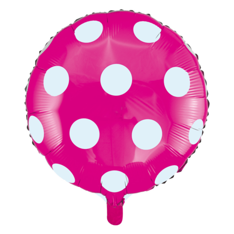 Globos Nordic - Fuchsia Stippen Folieballon - 18 inch / 46 cm