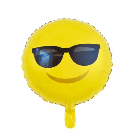 Globos Nordic - Smiley sunglasses Folieballon - 18 inch / 46 cm