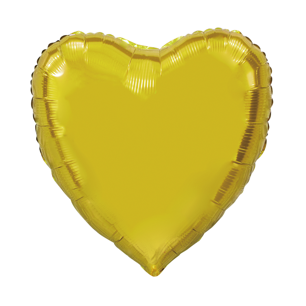 Globos Europe - Foil Balloon Heart Gold - 36 inch / 92 cm