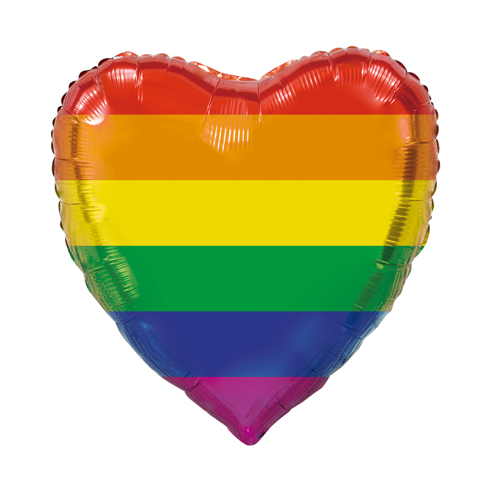 Globos Europe - Foil Balloon Heart Rainbow - 36 inch / 92 cm