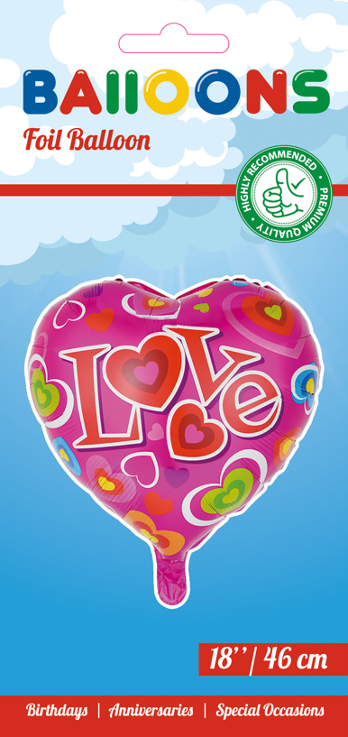 Globos Europe - Foil Balloon Love Pink - 18 inch. / 46 cm
