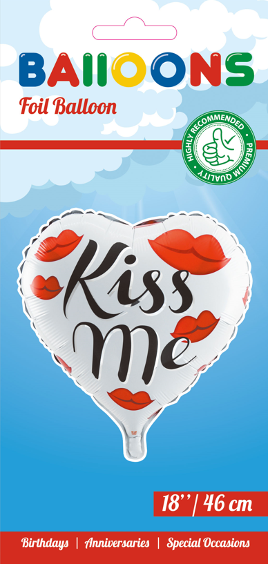 Globos Europe - Foil Balloon Kiss Me - 18 inch. / 46 cm