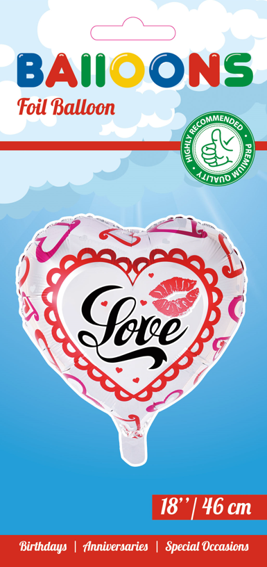 Globos Europe - Foil Balloon Love Wit - 18 inch. / 46 cm