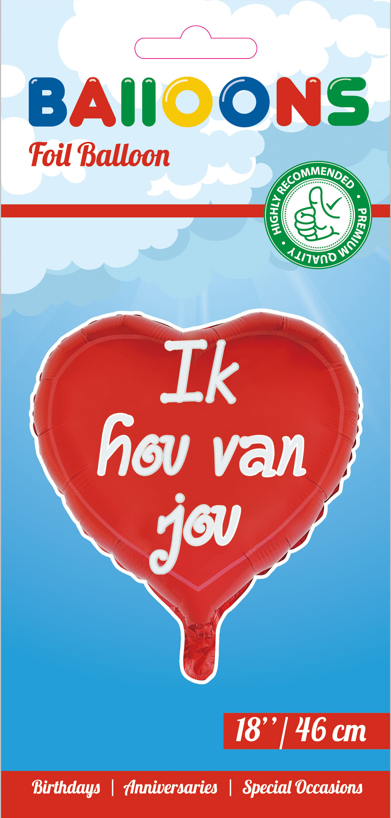 Globos Europe - Ik hou van jou Ballon - 18 inch / 46 cm