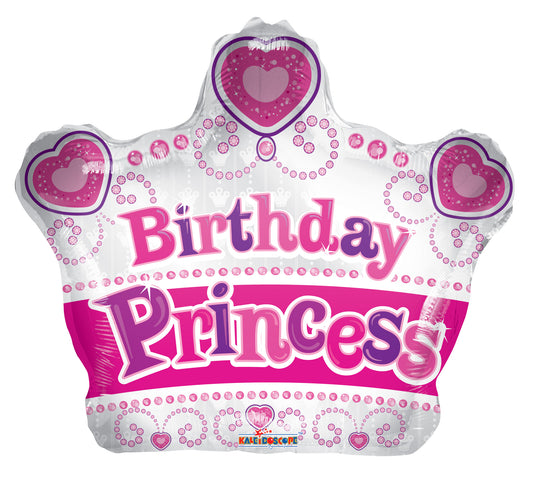 Kaleidoscope - Birthday Princess Kroon Folieballon - 18 inch / 46 cm