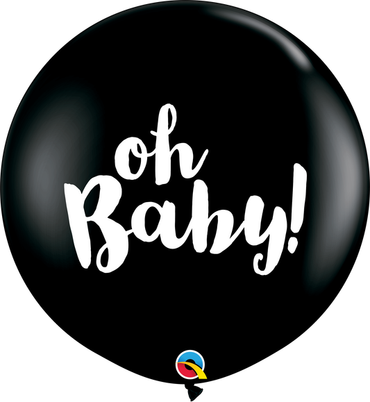 Qualatex - 2x Gender reveal Pop Ballon Oh Baby - 3ft / 91 cm