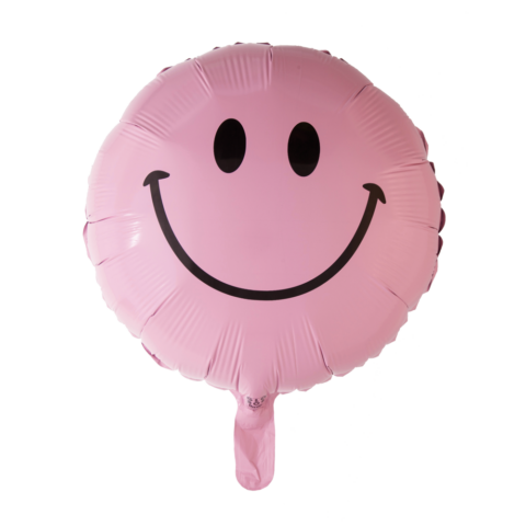 Globos Nordic - Smiley Smile Pink Folieballon - 18 inch / 46 cm