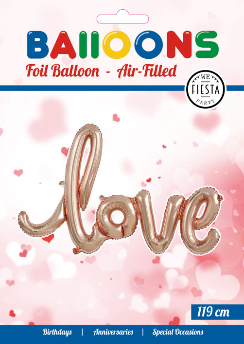 Globos Europe - Foil Balloon Love Rose Gold - 119 cm