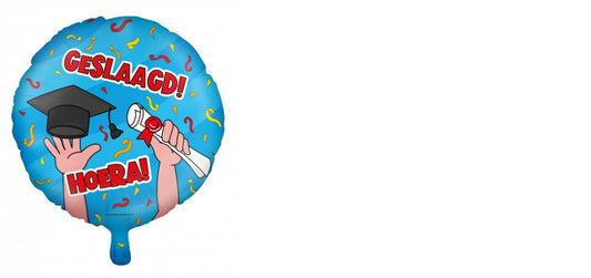 Foil balloon - Geslaagd cartoon