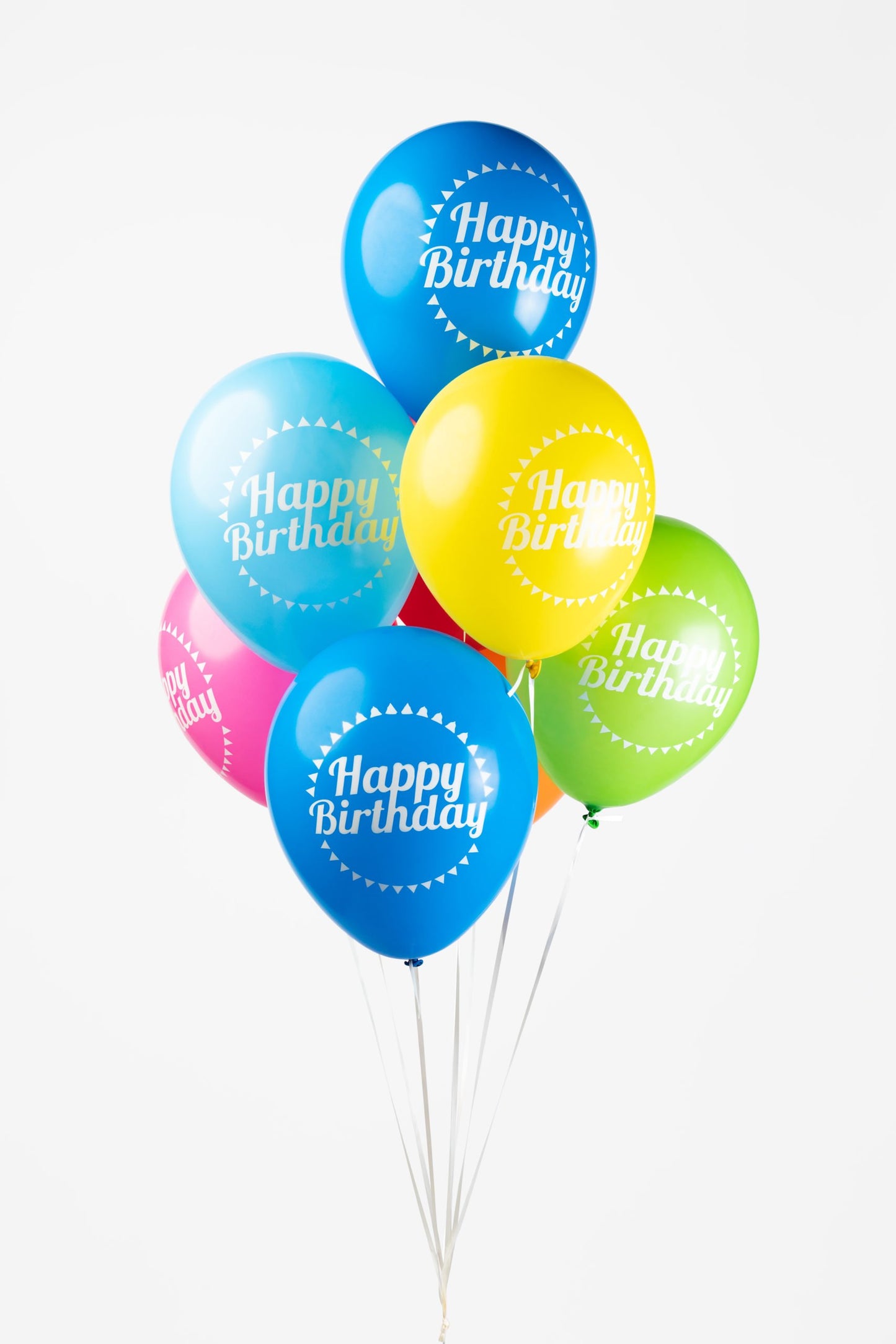 Globos Europe - Happy Birthday 8x Latex Ballonnen - 12 inch / 30 cm